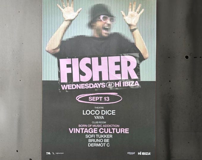 Fisher Genuine Ibiza Dj Artwork | Hi Ibiza | Luxury Poster