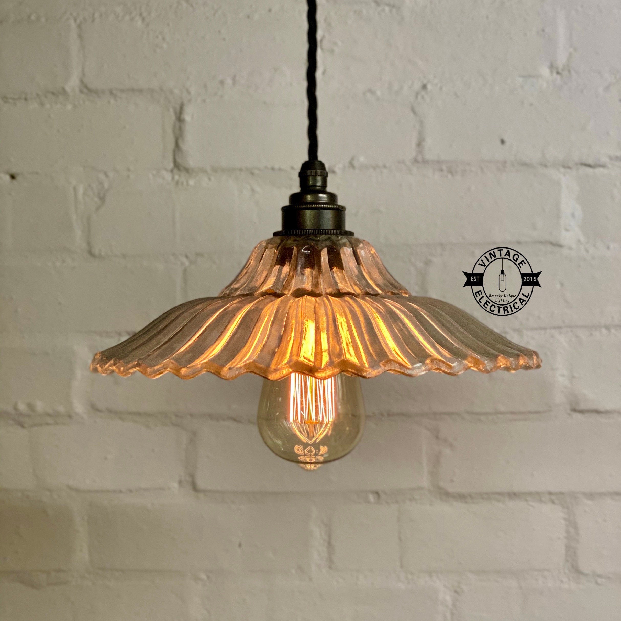 Mercury glass outlet pendant shade