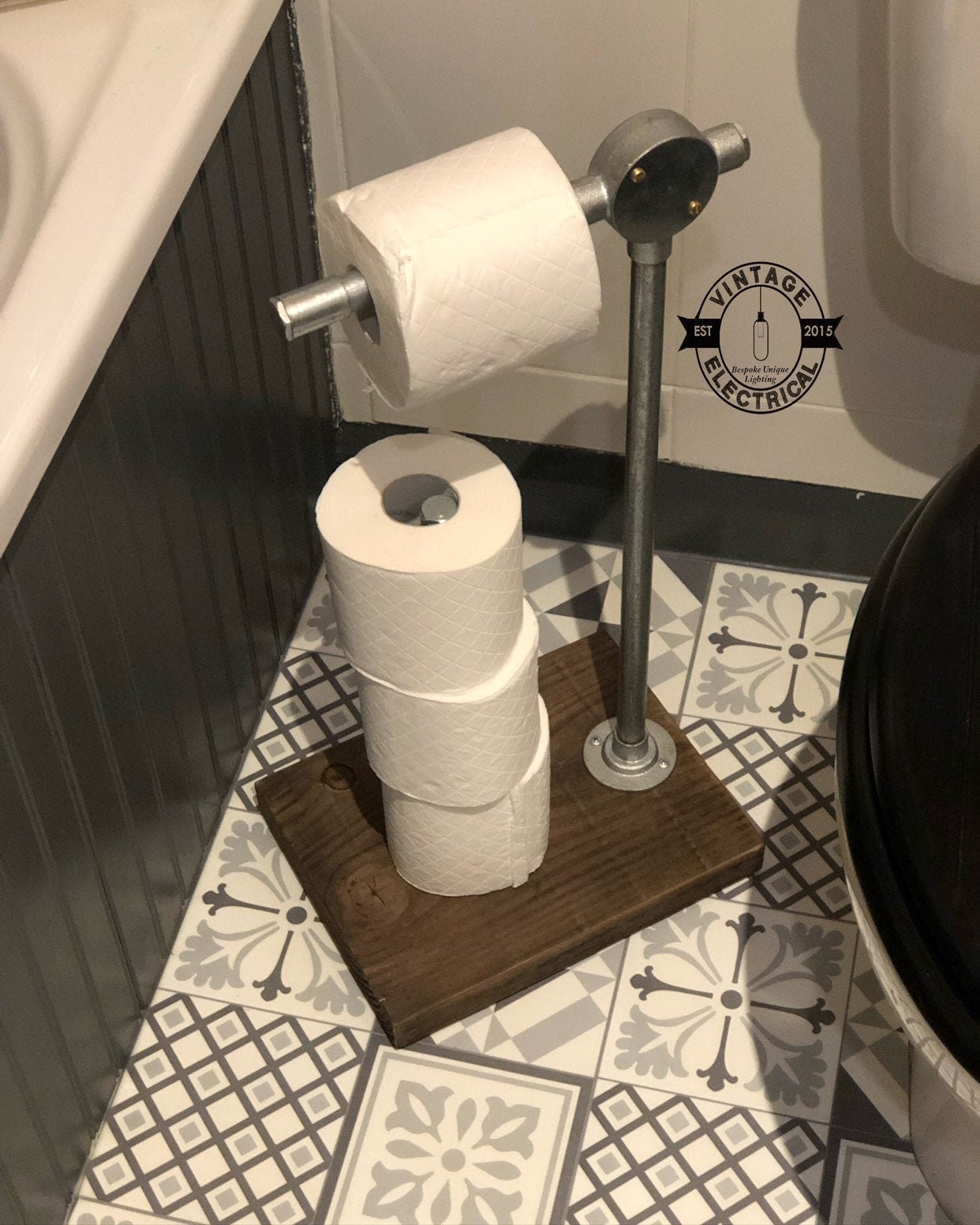 Industrial Toilet Paper Holder , Freestanding Toilet Roll Holder