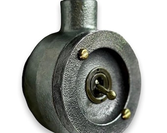 Single Gang Solid Cast Conduit Metal Conduit Light Switch Industrial 2 Way - BS EN Approved Vintage Crabtree