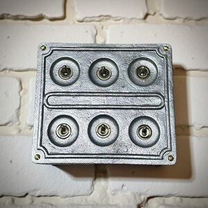 Single Gang Solid Cast Conduit Metal Conduit Light Switch Industrial 2 Way - Vintage Crabtree