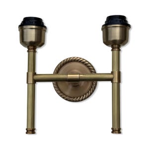 Felbrigg ~ Double Antique Brass Wall Sconce Industrial Vintage Light