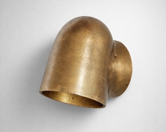 Hopton - Anitque Brass Mast Down Wall Light