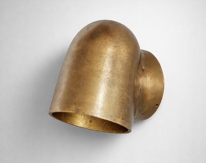 Hopton - Anitque Brass Mast Down Wall Light