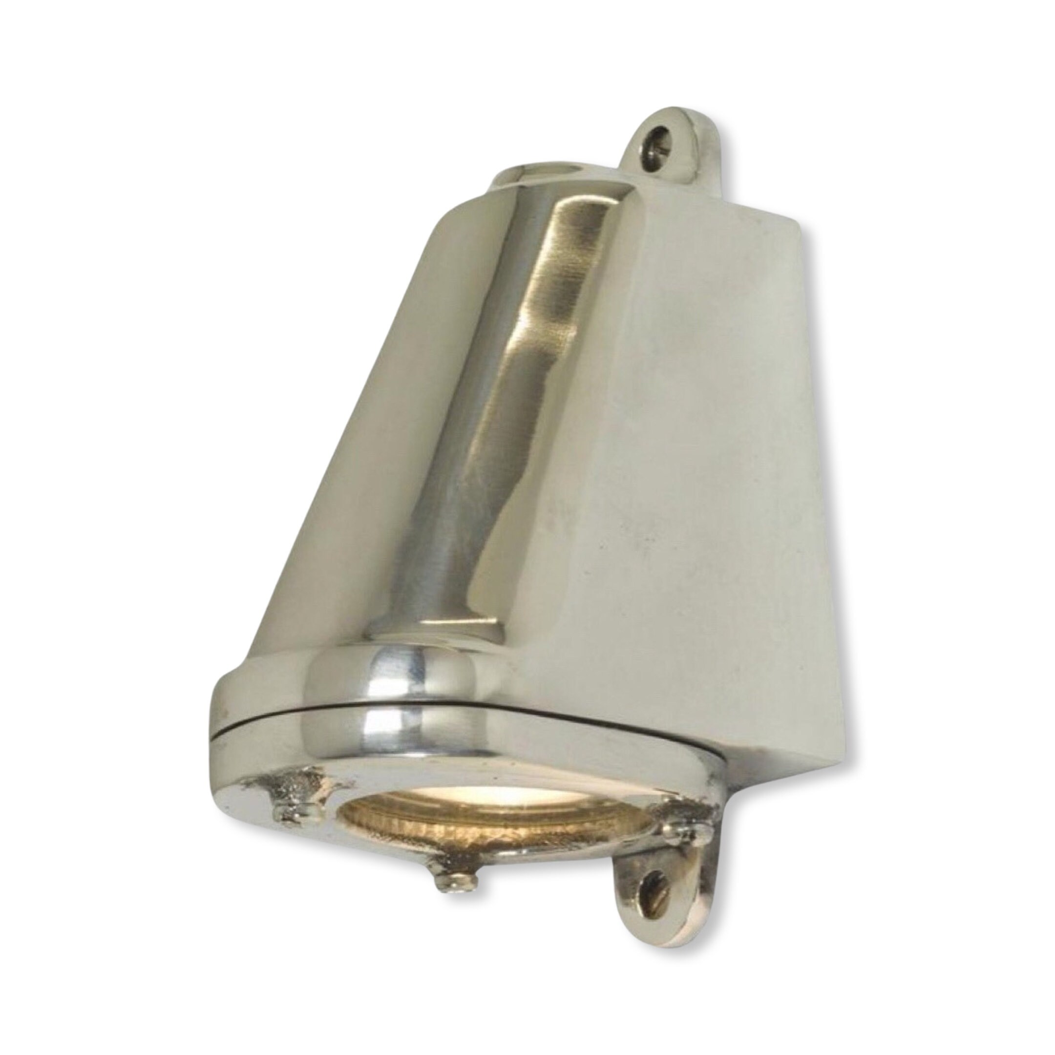 Holt ~ Polished Aluminium | Mast Down Light Industrial Ship Sconce 