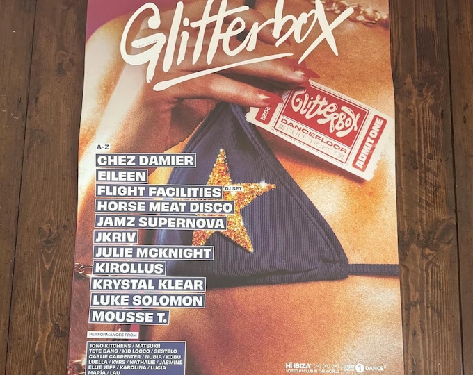 Glitterbox Genuine Hi Ibiza Dj Artwork | A2 Luxury Poster