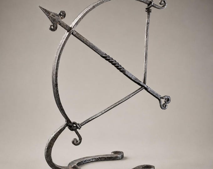 Wrought Iron Archer Sculpture | Heritage Bow & Arrow Ornament