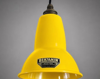 Alby Summer Yellow Enamel Lampshade Pendant Light | 6 Inch