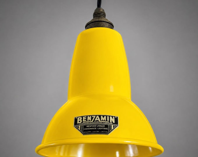 Alby Summer Yellow Enamel Lampshade Pendant Light | 6 Inch