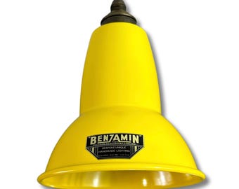 Alby ~ Summer Yellow Shade Pendant Set Light ~ 6 Inch