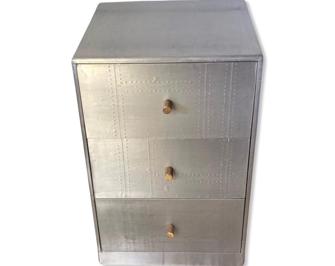 NEW Maxlume ~ Spitfire 3 Drawer Aviator Side Table Aviation Bedside Blackhawk Fighter Limited Edition