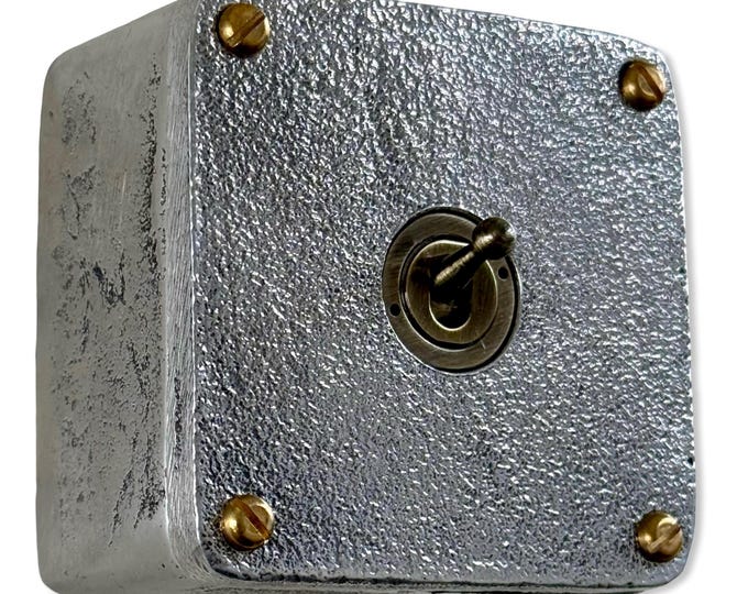 Single Gang Solid Cast Metal Surface Mounted Conduit Light Switch Industrial 2 Way - BS EN Approved Vintage Crabtree