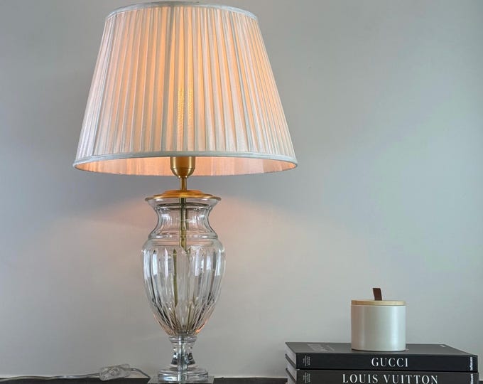 Solid Brass & Glass Table Lamp Vintage Style | Bedroom | Bedside Reading Light