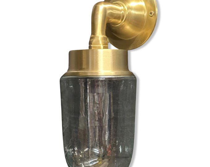 Paston ~ Bulkhead Outdoor & Bathroom Sconce Wall Light Solid Brass |  11.5 Inch
