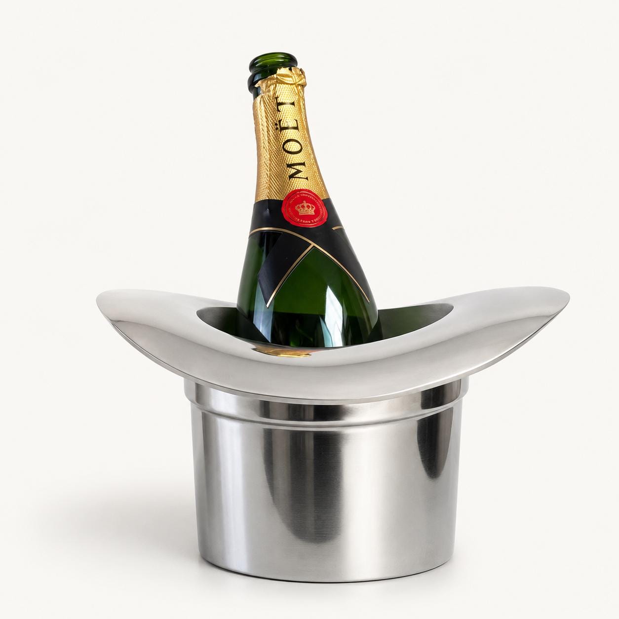 Top Hat Champagne Ice Bucket Solid Cast Aluminium Wine & Bottle Cooler