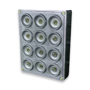 12 Gang 2-Wege-Kabelkanal-Lichtschalter aus massivem Gussmetall für die Oberflächenmontage, industriell – BS EN-zugelassener Vintage-Crabtree-Stil der 1950er Jahre