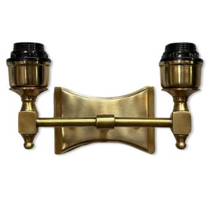 Double Antique Brass Wall Sconce Industrial Vintage Light | Dining Room | Kitchen Table