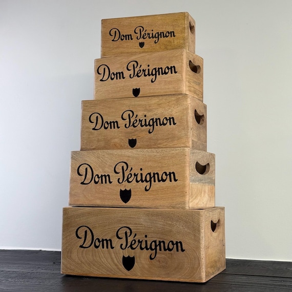 Dom Perignon Storage Wooden Champagne Crates Natural Finish - Etsy