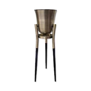 Rocket Champagne & Wine Cooler Antique Brass ~ Floor Standing Ice Bucket