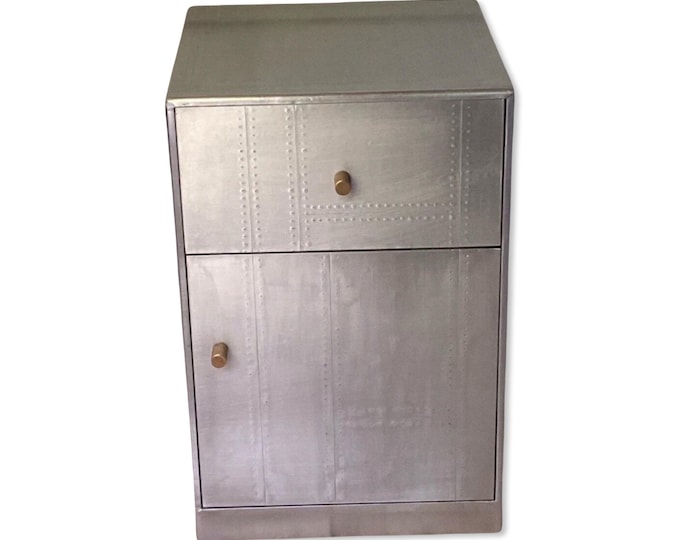 NEW ~ Spitfire 1 Drawer & Cupboard Aviator Side Table Aviation Bedside Blackhawk Fighter Limited Edition by Maxlume