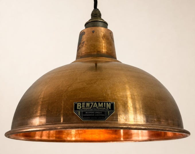 Salthouse Antique Brass Dome Shade Light Pendant - 10 Inch