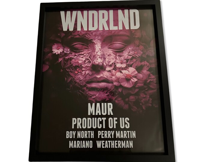 Eden ~ Genuine Official WNDRLND Ibiza Framed Dj Artwork | Hi Ibiza | A3 Luxury Black Frame
