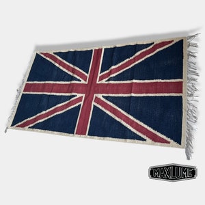 Hand knotted Reversible British Union Jack Jubilee Rug