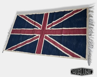 Hand knotted Reversible British Union Jack Jubilee Rug