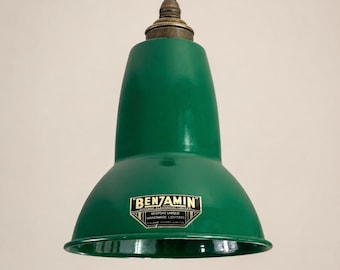 Alby Racing Green Shade Pendant Set Light ~ 6 Inch