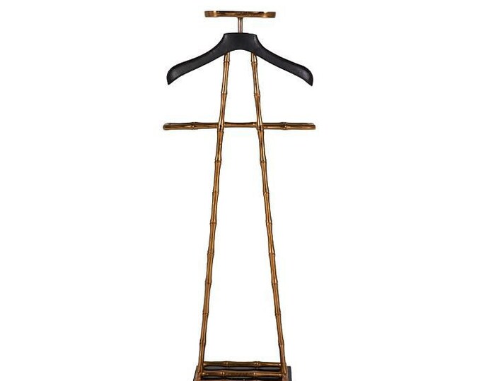 Luxury Dressboy Vintage Brass / Black 50.5 x 31 x H. 117 cm - Clothes Rack Coat Rack Suit Stand Mute Servant Gentleman - Luxury Accessories
