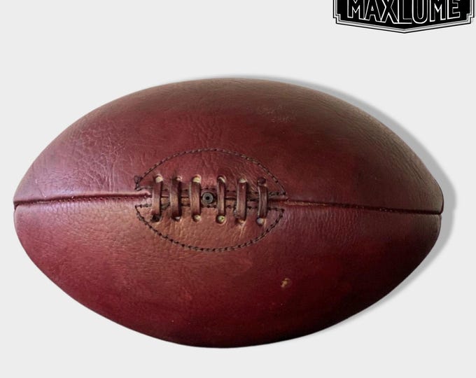 Genuine Leather Vintage Brown Rugby Ball | Retro Birthday Gift idea