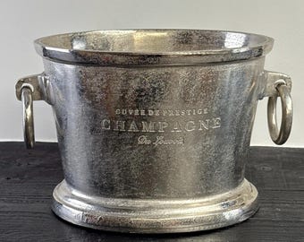 Great Gatsby ~ Solid Cast Engraved Champagne Large Ice Bucket | Wine Cooler Bath