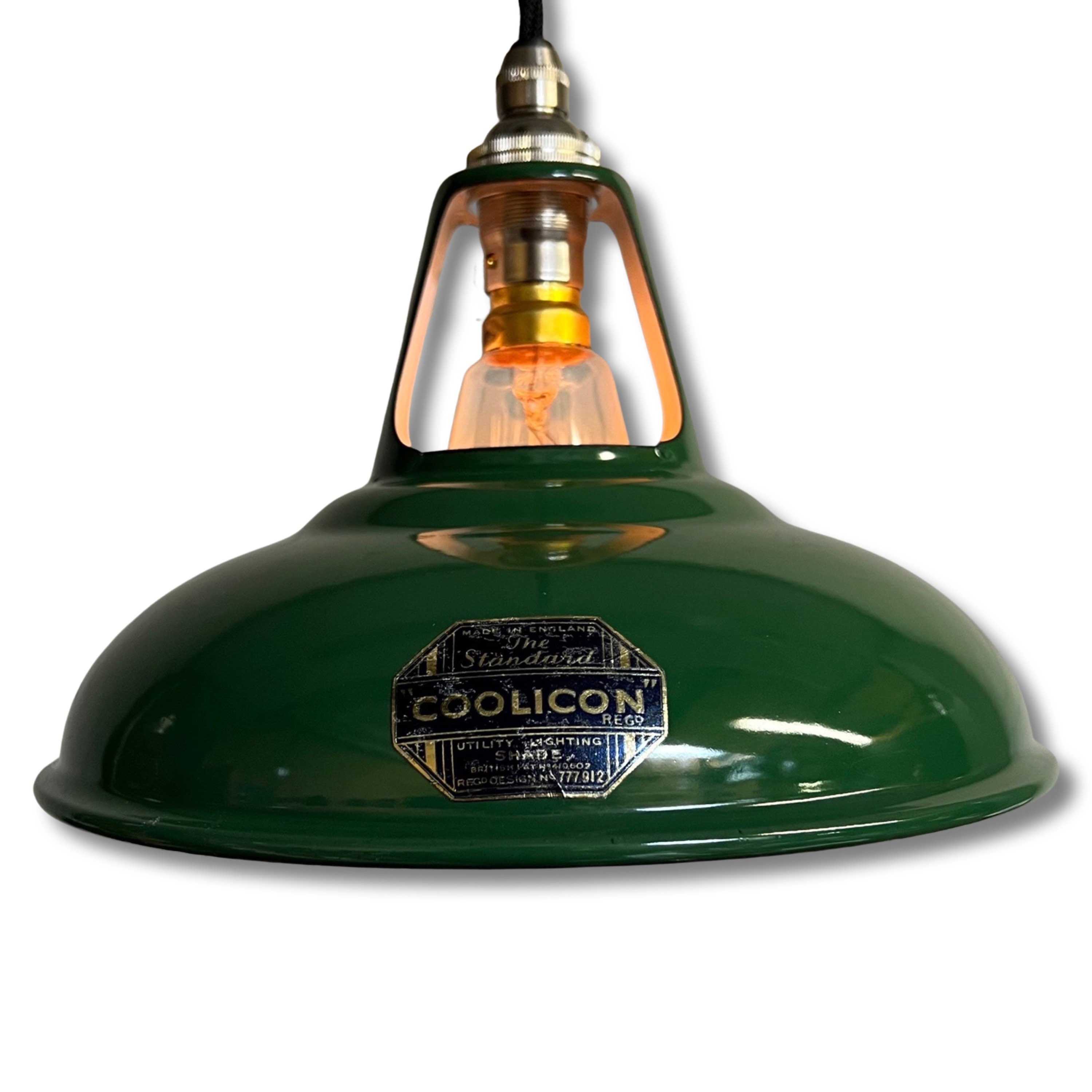 Geniune Green Solid Coolicon 1932 Shade Pendant Wire Set Light 9