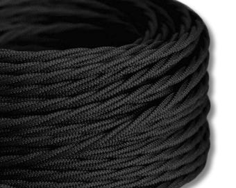 Black Twisted 3 Core Cable 0.75 Core