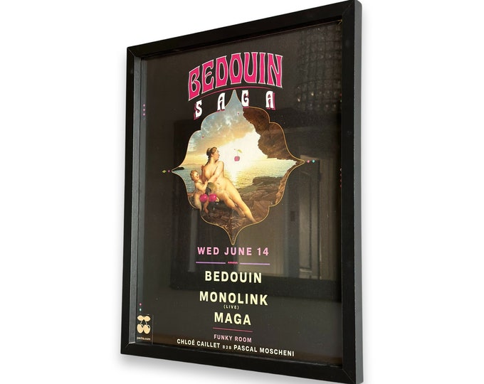 Bedouin ~ Genuine Pacha Ibiza Framed Dj Artwork | A3 Luxury Black Frame