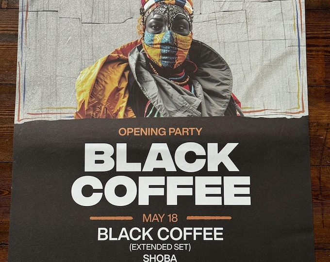 Black Coffee ~ Genuine Ibiza Dj Artwork | Hi Ibiza | A2 Luxury Poster