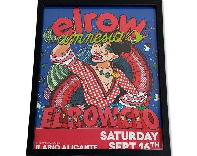 Elrow ~ Amnesia Ibiza Framed Dj Artwork | Luxury Black Frame