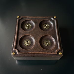 4 Gang 2 Way Solid Antique Brass Bronze Metal Surface Mounting Conduit Light Switch Industrial - Vintage Britmac Style