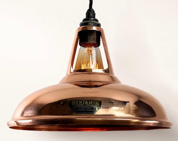 Cawston Solid Copper Coolicon Lampshade Pendant Light - 11 Inch