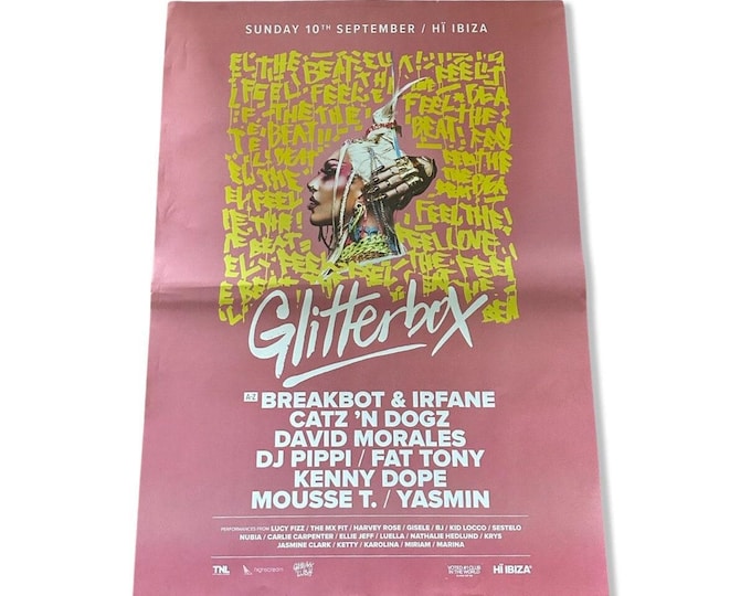 Glitterbox ~ Genuine Hi Ibiza Dj Artwork | A2 Luxury Poster