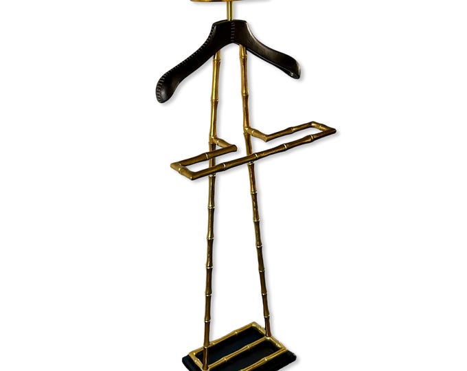 Luxury Dressboy Vintage Brass / Black 50.5 x 31 x H. 117 cm - Clothes Rack Coat Rack Suit Stand Mute Servant Gentleman - Luxury Accessories