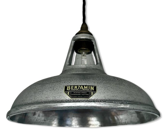 Cawston - Silver Solid Cast Aluminium Lampshade Pendant Set Light - 11 Inch