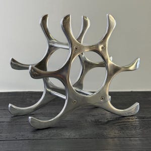 6 Bottle Wine Rack Holder Solid Cast Champagne Storage