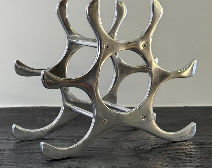 6 Bottle Wine Rack Holder Solid Cast Champagne Storage