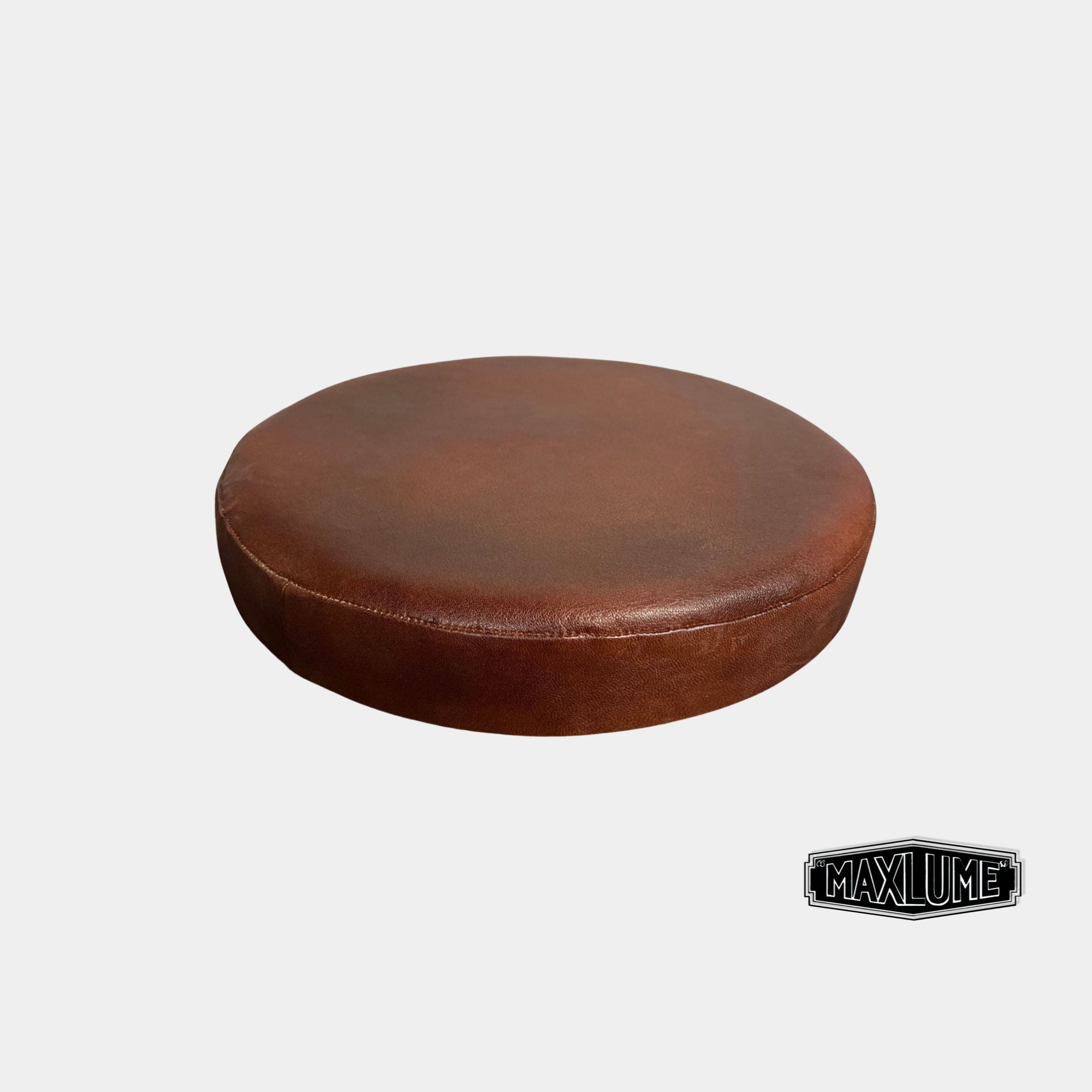 New Genuine Leather Oxblood Industrial Solid Replacement Bar Stool Seat