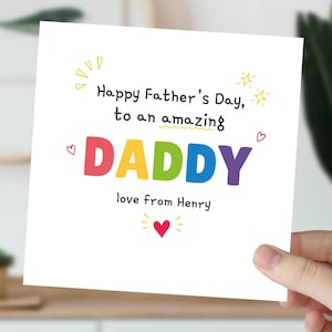 Vaderdagkaart voor papa - voor een geweldige vader - Fijne Vaderdag - Gepersonaliseerde kaart