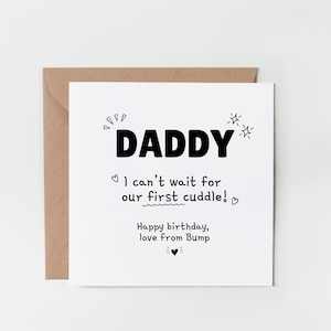 Biglietto di auguri per il compleanno di From the Bump - Non vedo l'ora del nostro primo abbraccio - Biglietto di auguri per il compleanno del futuro papà - Biglietto personalizzato