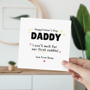Futuro papà - Festa del papà - Biglietto d'auguri per la festa del papà - Non vedo l'ora del nostro primo abbraccio