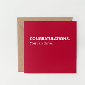 Gefeliciteerd. U kunt rijden - Grappige felicitatiekaart, kaart voor rijexamen