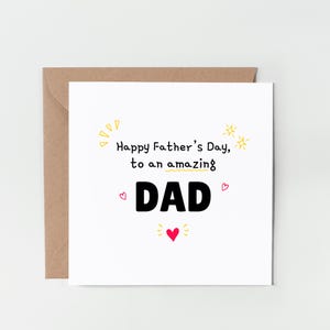 Vaderdagkaart voor papa - voor een geweldige vader - Fijne Vaderdag - Gepersonaliseerde kaart